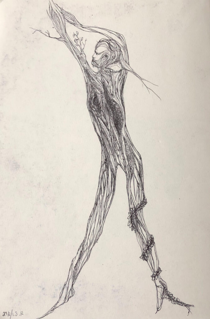 wooden figure illustration