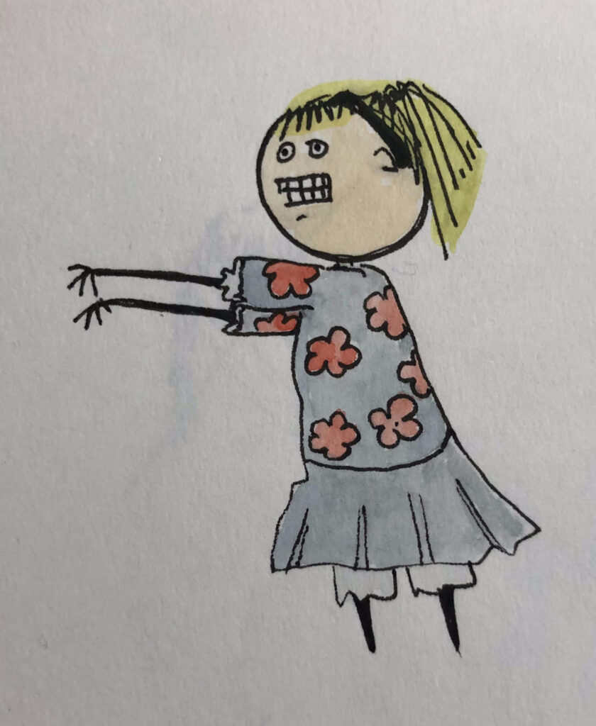 illustration young zombiegirl