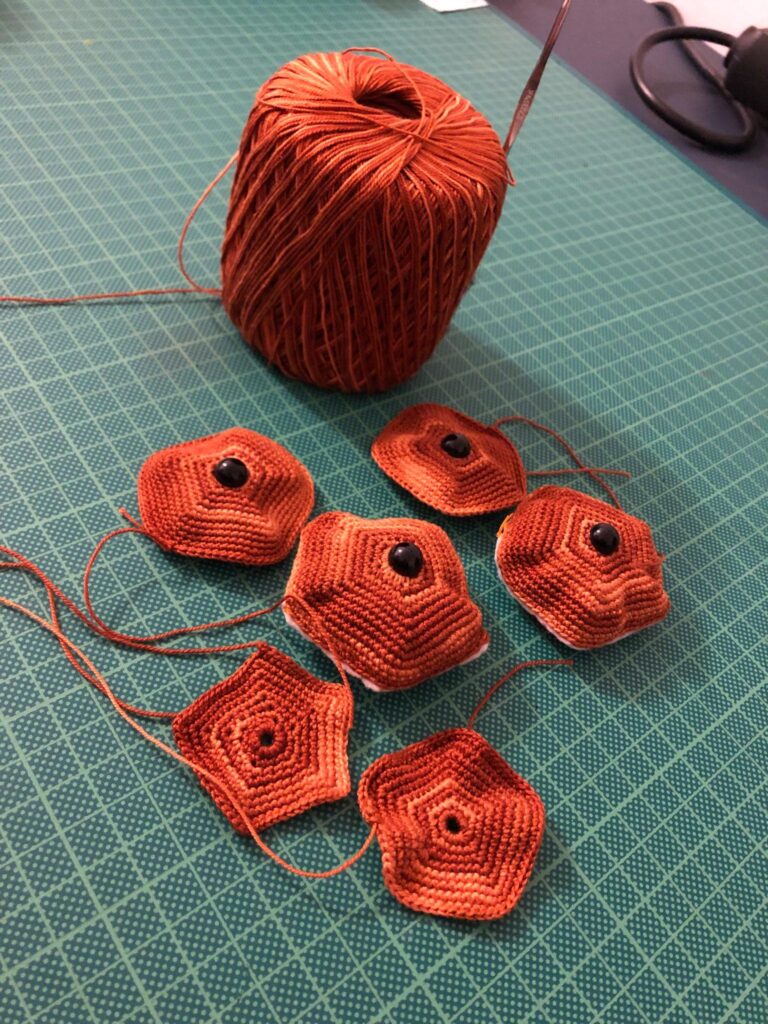 chronchet turtle shell pieces