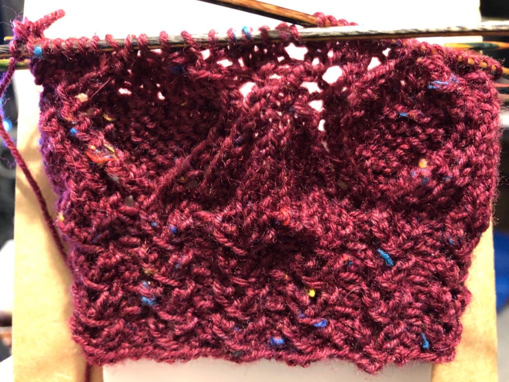 processpicture - red wool, sock