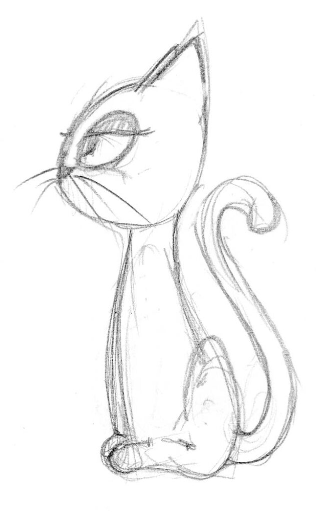 sketch cat for pussy deluxe trademark